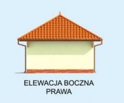 Elewacja projektu G249 garaż  jednostanowiskowy z wiatą - 4