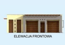 Elewacja projektu G253 garaż dwustanowiskowy z werandą - 1