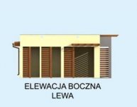 Elewacja projektu G253 garaż dwustanowiskowy z werandą - 3