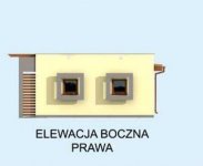 Elewacja projektu G253 garaż dwustanowiskowy z werandą - 4