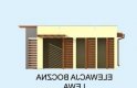 Projekt budynku gospodarczego G253 garaż dwustanowiskowy z werandą - elewacja 3