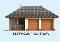 Elewacja projektu G255  garaż dwustanowiskowy z pomieszczeniem gospodarczym i altaną - 1