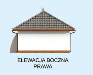 Elewacja projektu G255  garaż dwustanowiskowy z pomieszczeniem gospodarczym i altaną - 4