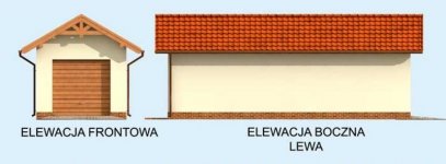 Elewacja projektu G257 garaż jednostanowiskowy - 1