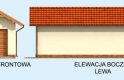 Projekt budynku gospodarczego G257 garaż jednostanowiskowy - elewacja 1