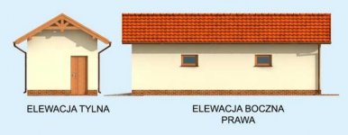 Elewacja projektu G257 garaż jednostanowiskowy - 2