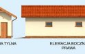 Projekt budynku gospodarczego G257 garaż jednostanowiskowy - elewacja 2