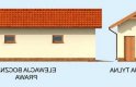 Projekt budynku gospodarczego G257 garaż jednostanowiskowy - elewacja 2