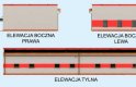 Projekt budynku gospodarczego G258 garaż sześciostanowiskowy z pomieszczeniami gospodarczymi - elewacja 2