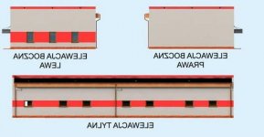 Elewacja projektu G258 garaż sześciostanowiskowy z pomieszczeniami gospodarczymi - 2 - wersja lustrzana