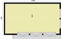 Projekt budynku gospodarczego  G261 - rzut przyziemia