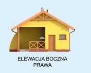 Elewacja projektu G264 jednostanowiskowy z pomieszczeniem gospodarczym i werandą - 4