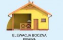 Projekt budynku gospodarczego G264 jednostanowiskowy z pomieszczeniem gospodarczym i werandą - elewacja 4