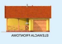 Elewacja projektu G264 jednostanowiskowy z pomieszczeniem gospodarczym i werandą - 1 - wersja lustrzana