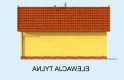 Projekt budynku gospodarczego G264 jednostanowiskowy z pomieszczeniem gospodarczym i werandą - elewacja 2