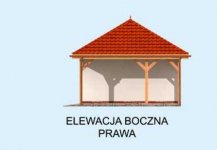 Elewacja projektu G266 garaż jednostanowiskowy z wiatą - 4