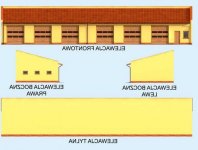 Elewacja projektu G271 sześciostanowiskowy z pomieszczeniami gospodarczymi - 1 - wersja lustrzana