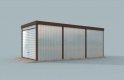 Projekt budynku gospodarczego GB2 garaż blaszany jednostanowiskowy - wizualizacja 1