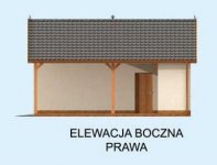 Elewacja projektu G31m garaż jednostanowiskowy z wiatą i pomieszczeniem gospodarczym - 4