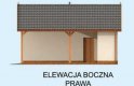 Projekt garażu G31m garaż jednostanowiskowy z wiatą i pomieszczeniem gospodarczym - elewacja 4