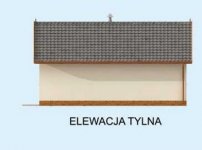 Elewacja projektu G264A garaż jednostanowiskowy z pomieszczeniem gospodarczym i werandą - 2