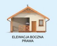 Elewacja projektu G264A garaż jednostanowiskowy z pomieszczeniem gospodarczym i werandą - 4