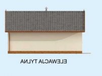 Elewacja projektu G264A garaż jednostanowiskowy z pomieszczeniem gospodarczym i werandą - 2 - wersja lustrzana