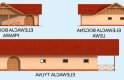 Projekt budynku gospodarczego G269 garaż czterostanowiskowy z pomieszczeniem gospodarczym - elewacja 2