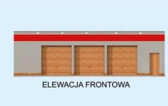 Elewacja projektu G270 garaż trzystanowiskowy - 1