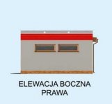 Elewacja projektu G270 garaż trzystanowiskowy - 4