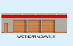 Elewacja projektu G270 garaż trzystanowiskowy - 1 - wersja lustrzana