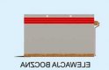 Projekt budynku gospodarczego G270 garaż trzystanowiskowy - elewacja 3