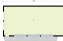 Projekt budynku gospodarczego G270 garaż trzystanowiskowy - rzut przyziemia