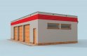 Projekt budynku gospodarczego G270 garaż trzystanowiskowy - wizualizacja 3