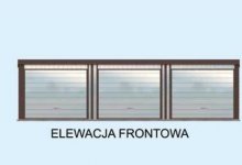 Elewacja projektu GB8 blaszany trzystanowiskowy - 1