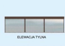 Elewacja projektu GB8 blaszany trzystanowiskowy - 2