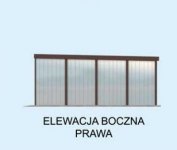 Elewacja projektu GB8 blaszany trzystanowiskowy - 4