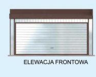 Elewacja projektu GB9 garaż blaszany dwustanowiskowy - 1