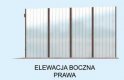 Projekt budynku gospodarczego GB9 garaż blaszany dwustanowiskowy - elewacja 4