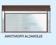 Elewacja projektu GB9 garaż blaszany dwustanowiskowy - 1 - wersja lustrzana