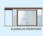 Elewacja projektu GB10 blaszany jednostanowiskowy z wiatą - 1