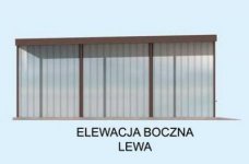 Elewacja projektu GB10 blaszany jednostanowiskowy z wiatą - 3