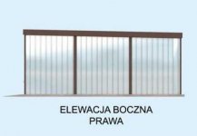 Elewacja projektu GB10 blaszany jednostanowiskowy z wiatą - 4