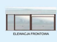 Elewacja projektu GB11 garaż blaszany dwustanowiskowy - 1