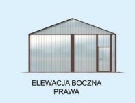 Elewacja projektu GB11 garaż blaszany dwustanowiskowy - 4