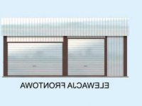 Elewacja projektu GB11 garaż blaszany dwustanowiskowy - 1 - wersja lustrzana