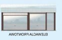 Projekt budynku gospodarczego GB11 garaż blaszany dwustanowiskowy - elewacja 1