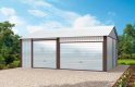 Projekt budynku gospodarczego GB11 garaż blaszany dwustanowiskowy - wizualizacja 0