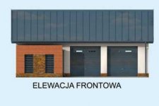 Elewacja projektu G279 garaż dwustanowiskowy z pomieszczeniem gospodarczym - 1