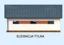 Elewacja projektu G279 garaż dwustanowiskowy z pomieszczeniem gospodarczym - 2